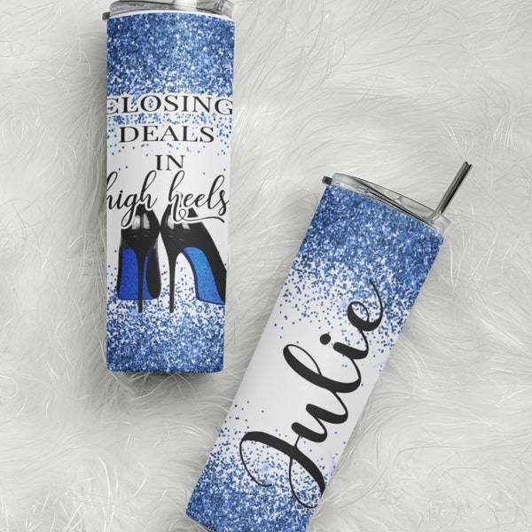 20 Oz Skinny Tumbler Blue Glitter Wrap Tapered Straight Template ...