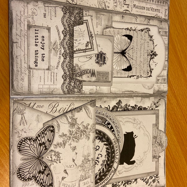 Page Pockets No. 2 Junk Journal Folio Kit, Folder, Black and White ...