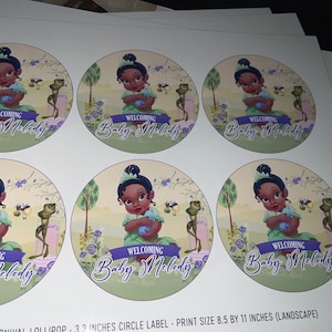 Baby Tiana Party Package, Princess Tiana Birthday Printables, Princess Tiana Party Kit, Princess and the frog, DIGITAL FILE ONLY - 0041