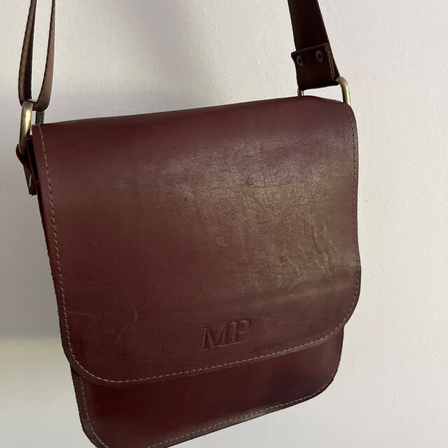 Mens Shoulder Bag, Small Leather Bag for Men, Leather Bag