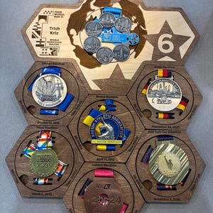 ワールドマラソンメジャーズ完走メダルディスプレイホルダー（フル