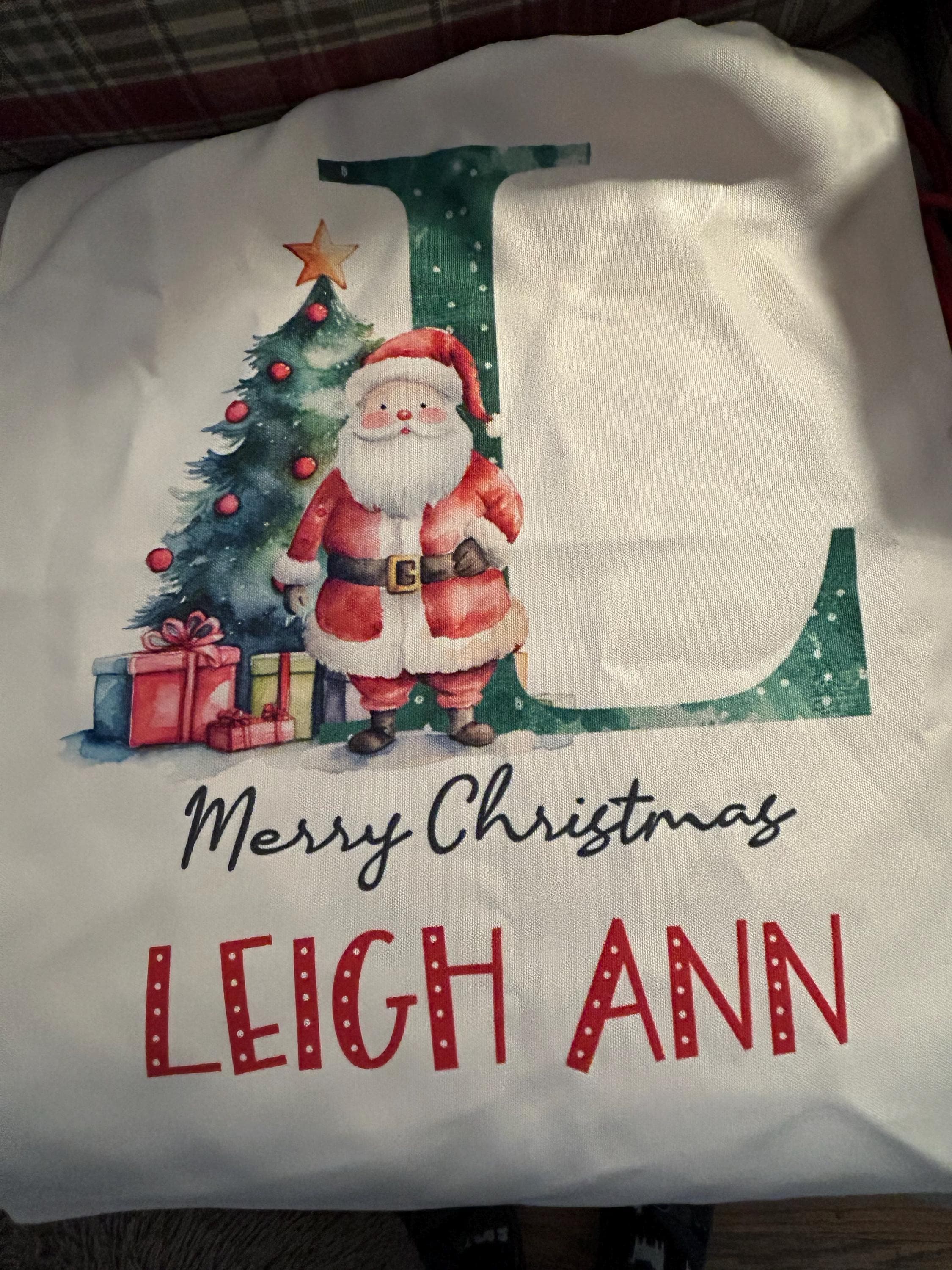 Christmas Santa Sack, Personalised Canvas Santa Sack, Christmas Gift Bag for Kids, Large Santa Gift Bag for Holiday Presents, Xmas Gift Bags