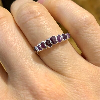 Diamond Splinter Ring / Salt and Pepper Diamond Ring / Raw - Etsy