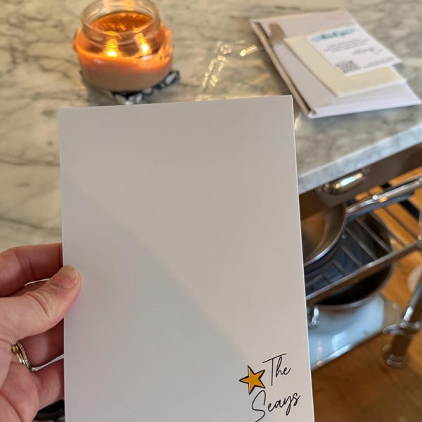 Personalized Modern Calligraphy Script Notepad, Custom A Note From ...