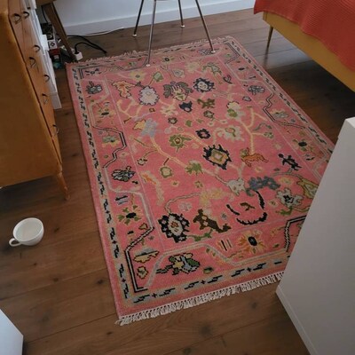 Elegant Contemporary Oushak Rug Soft Rust Accent 4x6, 5x8, 6x9, 8x10 ...