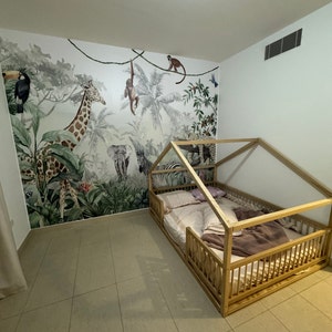 2 Arazzi Da Parete PLIGREAT Con Animali E Lettere – 130x33 Cm, Per Cameretta Bambini, Decorazione Lunga E Sottile