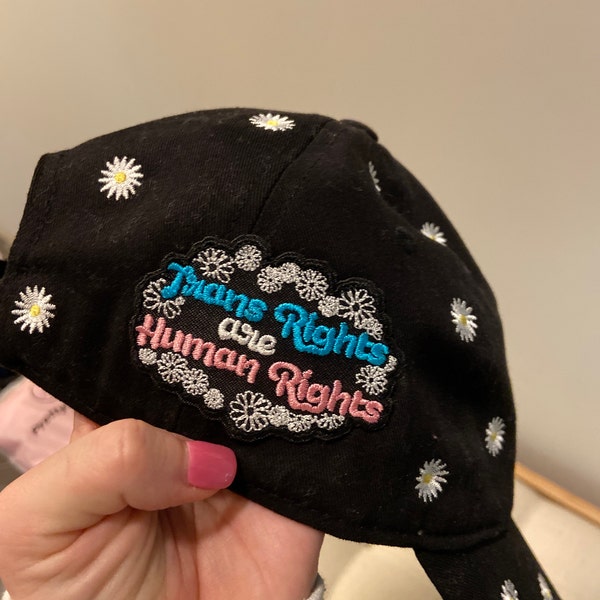 Trans Rights Are Human Rights Patch / Vegan Adhesive / Iron or Sew on ...