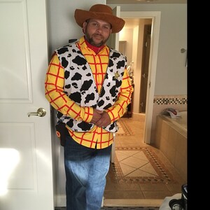 Woody Vest for Toy Story Costume Sizes 