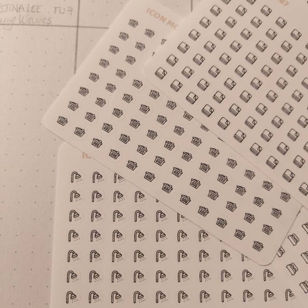 Tiny Icon Dot Stickers | 800+ Icons | Standard Sheets | Planner ...