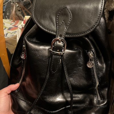 Brown Leather Backpack, Vintage Backpack for Women, Leather Rucksack ...