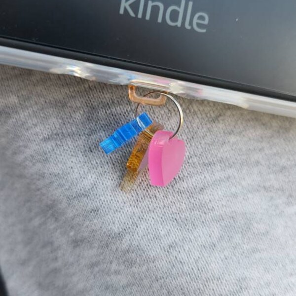 Bouchon Anti-poussière USB Type-C - Lettre A & Charme Chat Rose - Pour Kindle Et Téléphones