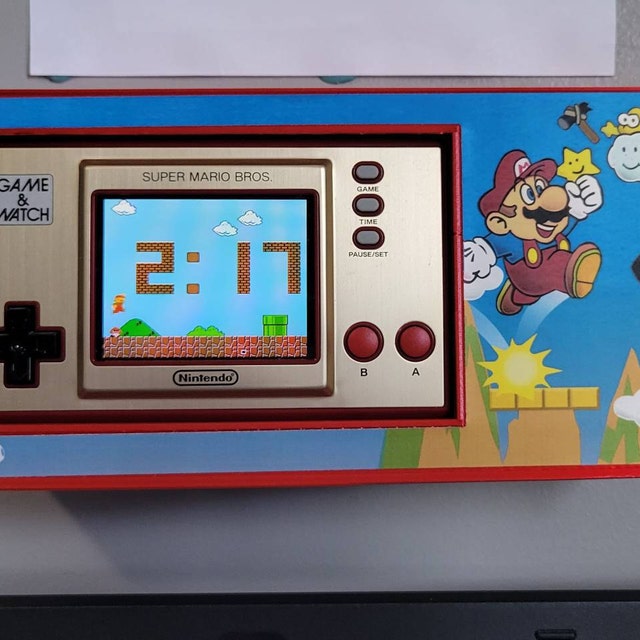 Super Mario Game & Watch Shelf MEGA Wall Mount/desk Stand 