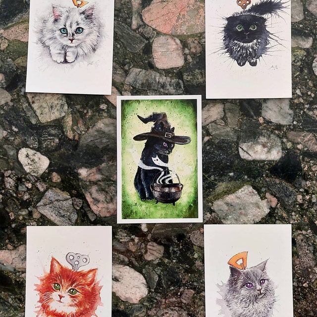 「ハロウィン　キャット」油絵　原画　オリジナル　１点物　絵画 絵画 アート ゴールデン フィッシュ キャット 壁掛け 壁飾り