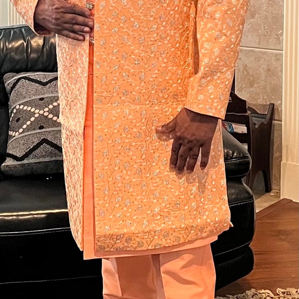 Peacock Green Jodhpuri Sherwani for Men, Wedding Jodhpuri Indian Jacket