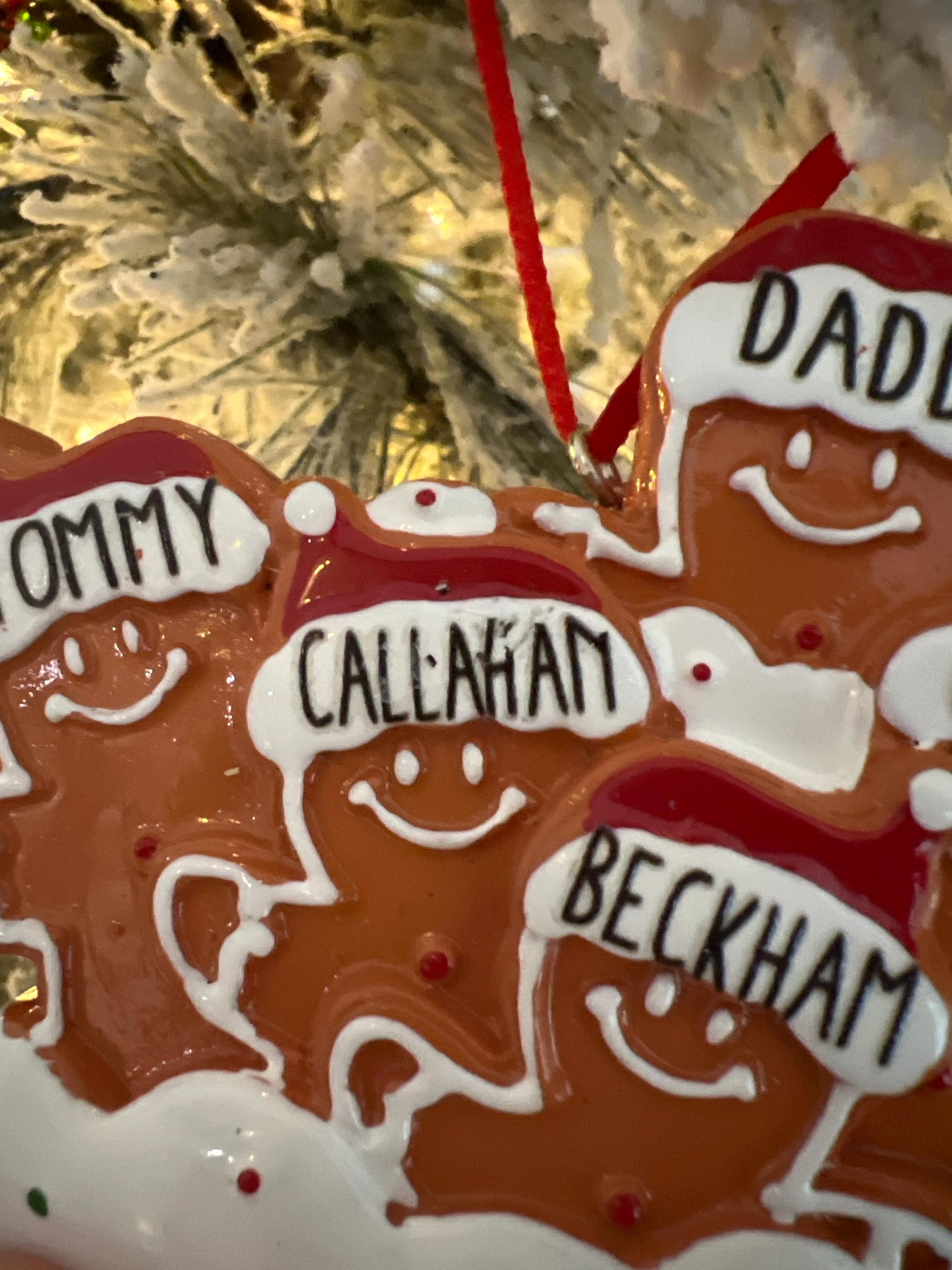 Personalized Gingerbread Christmas Ornament 2025, Custom Resin Family Ornament, Custom Christmas Gift,Personalized Xmas Gift,Christmas Decor