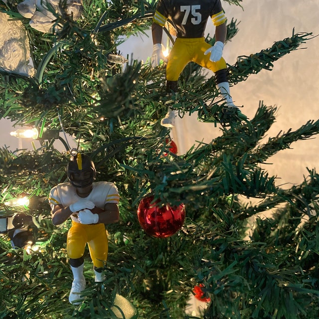 Jonnita 8 NFL Ceramic Christmas Tabletop Tree Bungalow Rose Team: Pittsburgh Steelers