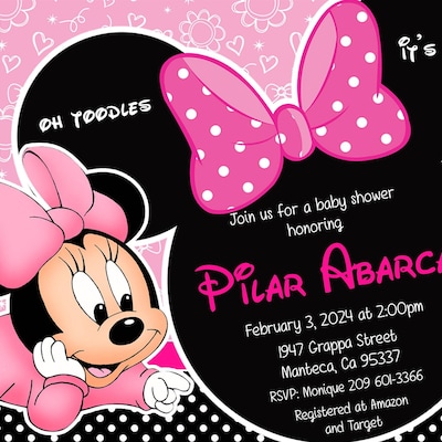 Mickey Mouse Baby Shower Invitation, Mickey Mouse Baby Invitation ...