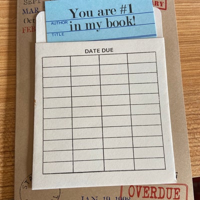 You Are 1 in My Book Vintage Library Card Greeting Card for Graduation