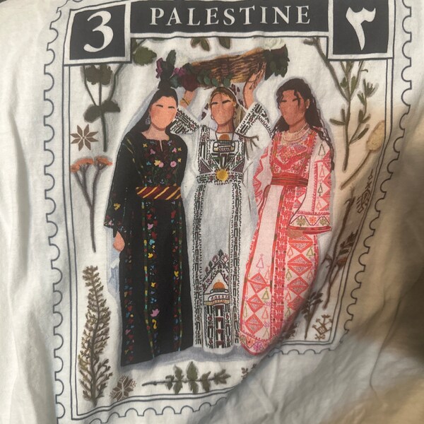 Short Sleeve Palestinian Old Images Digital Printed Unisex Palestine T-Shirt S - 2Xl T300025