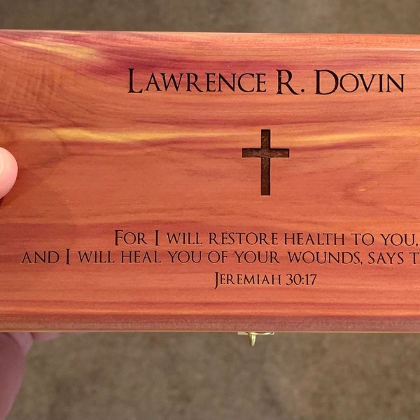 Lock Box Religious God Box, Give It to God Engraved Wood Religious Keepsake, Prayer Box ...