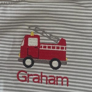 消防車の刺繍デザイン、機械刺繍デザイン、4サイズ、即時ダウンロード