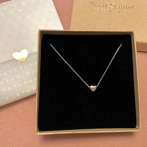 Dainty Heart Necklace Silver/gold/rosegold - Etsy UK
