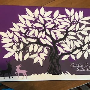 Wedding Guest Book Tree, Wedding Guest Book Alternative Canvas, Rustic ...