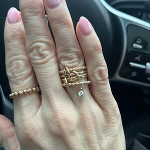 14KGF Gold Multi Link Connected Ring, Chunky Gold Ring, Gold