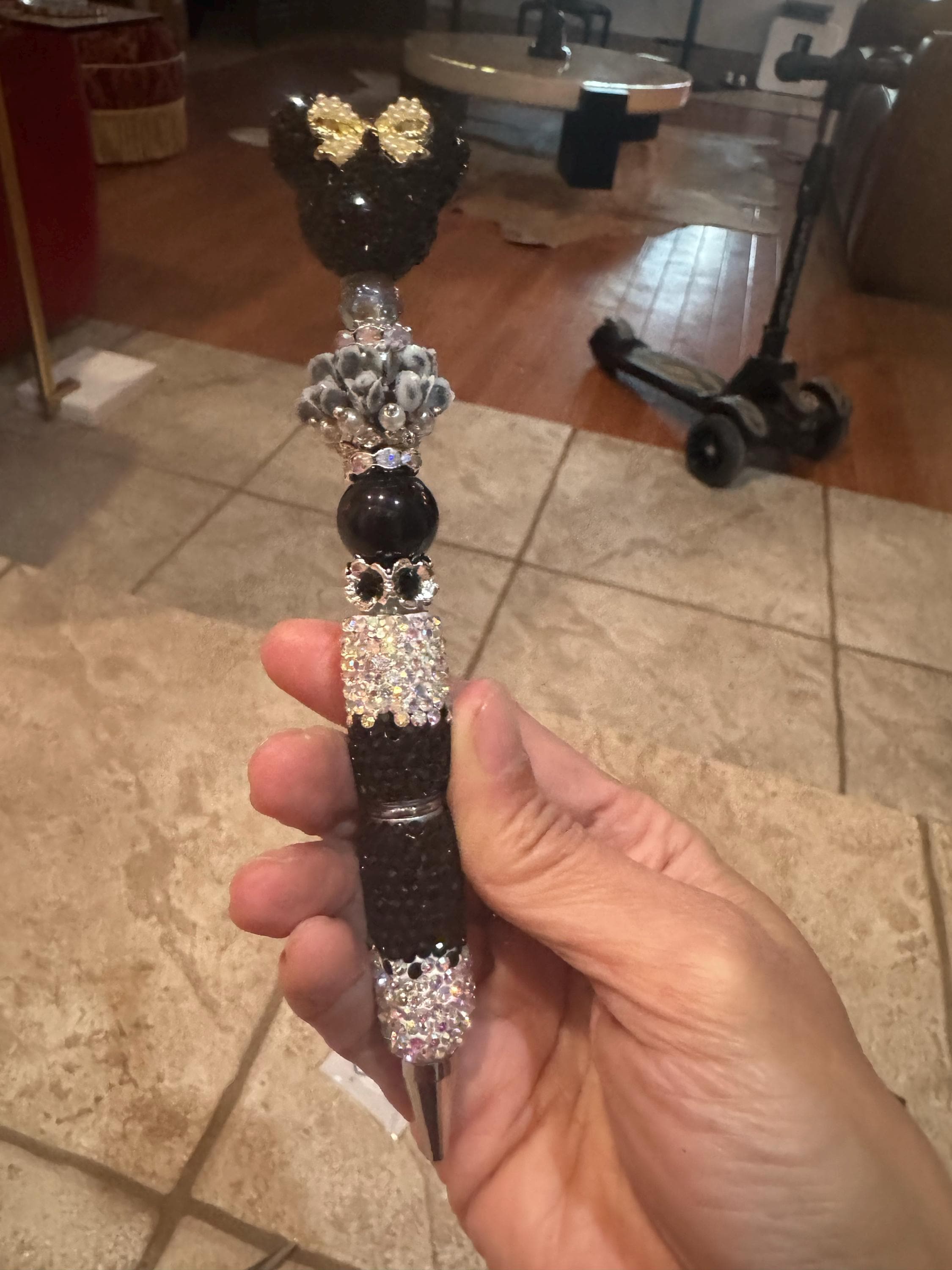 Handmade Beadable Pens - Mickey and Minnie