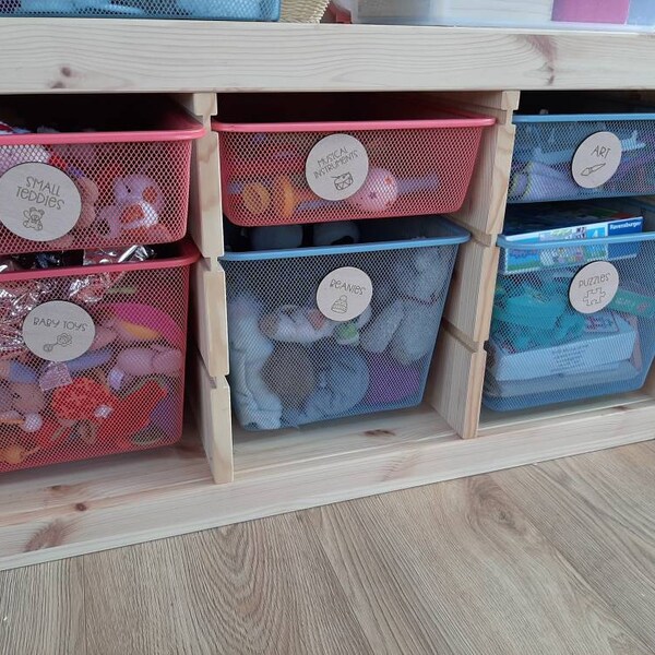 Personalised Wooden Toy Box Labels - Custom Trofast Storage Tags - Etsy