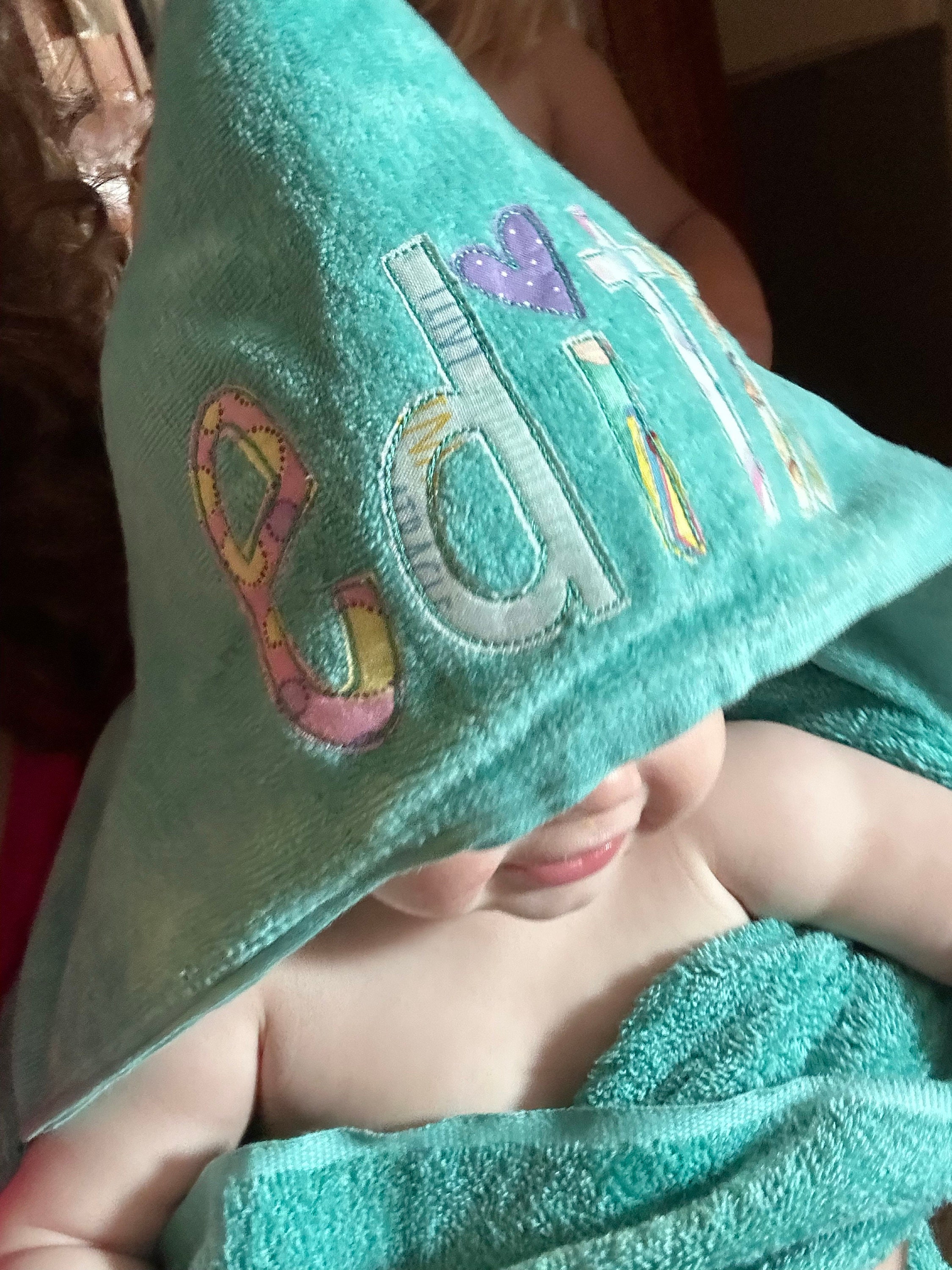 🎀Free Personalization🎀Personalized Hooded Towel for Baby, Baby Beach Towel, Baby Bath Towel, Custom Towel, Gift for New Baby, Gift for Boy or Girl