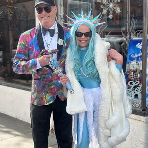 White Fur Skirt Womens Animal Christmas Costume White Fringe Skirt