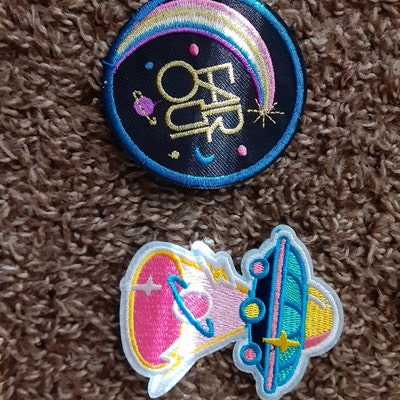 Disco volante patch Iron Sew on Alien Spaceship sci FI Space