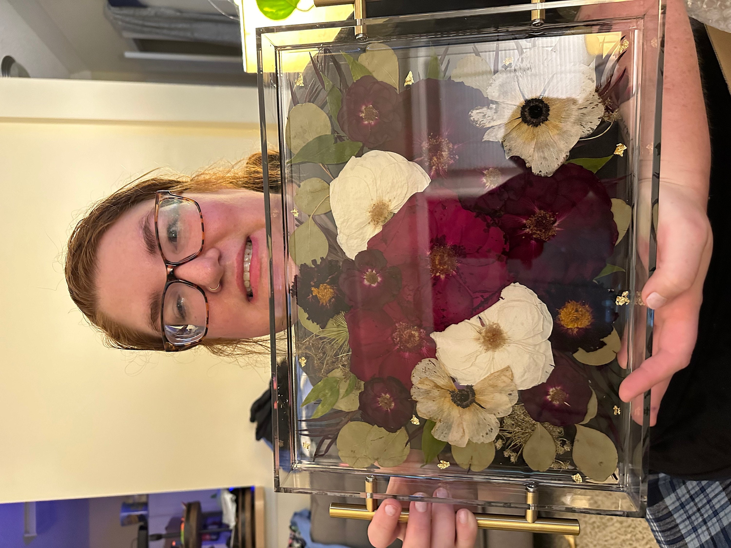 Preserved flowers from Ashley's etsy review