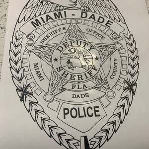 Clip para cinturón insignia/Combo Colgador de cuello Miami-Dade Sheriff's Office Florida 