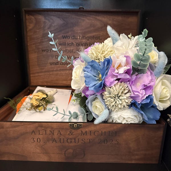Wedding Engagement Gift for Couples Personalized Wooden Memory Keepsake ...