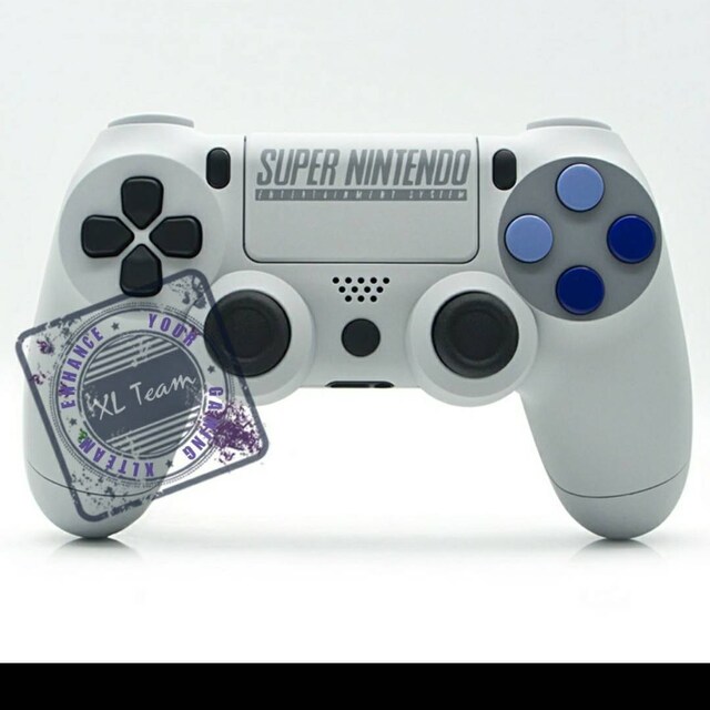 Custom SNES Super Nintendo Playstation 4 PS4 Dualshock 4 Custom SNES Super Nintendo Playstation 4 PS4 Dualshock 4