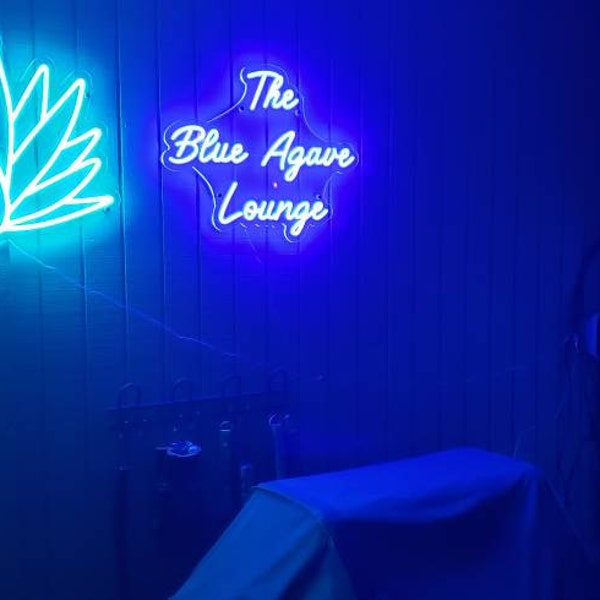 Blue Agave Neon Sign, Agave Tequilana Led Light, Tequila Agave Light ...