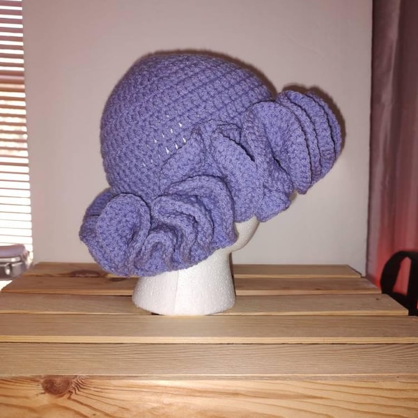 CROCHET PATTERN Easy Ruffle Hat Pattern Summer Crochet Hat Women's ...