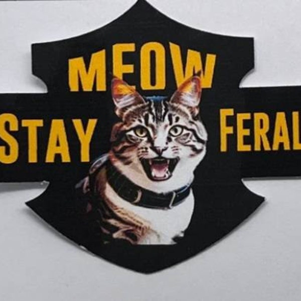 Cat Sticker American Traditional Style, Cool Cat Window Car Waterbottle ...