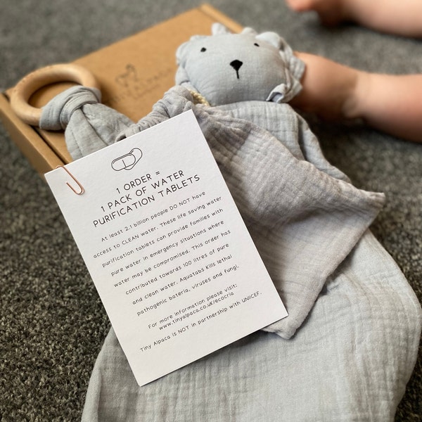 Tiny Alpaca | Organic Cotton Lion Security Blanket With Teether ...