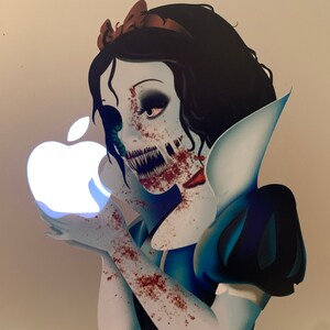 zombie snow white macbook sticker zombie snow white macbook sticker