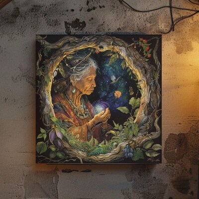 Mushroom Forest Canvas Wall Art Print, Mushroom Decor, Magical Forest ...
