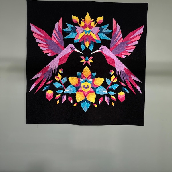FPP - Hummingbird Serenade - Hummingbirds Quilt Block - Foundation ...