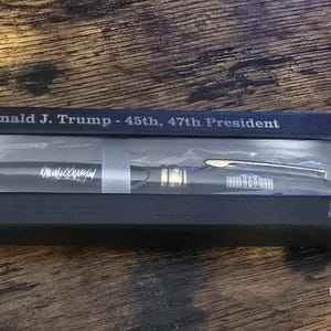 Donald J. Trump Signature Metal Pen, Includes Black Gift Box - Etsy
