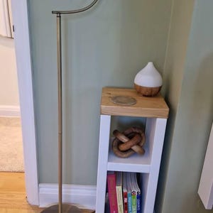 Chunky Wooden Bedside Table: Solid Wood End Table with Shelf