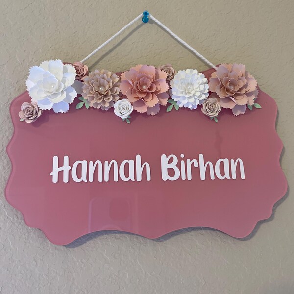 Custom Acrylic Hanging Sign, Door Name Sign, Business Sign