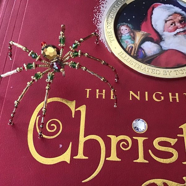Beaded Spider, Christmas Spider, Christmas Ornament Etsy