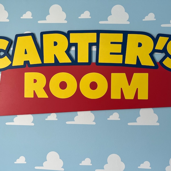 Toy Story Name Sign Personalized Kids Room Decor Custom Baby Name Wood ...