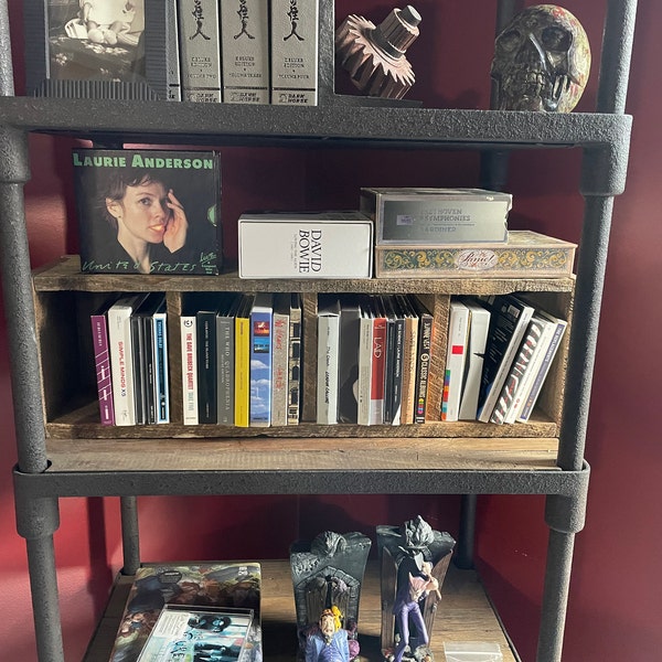 Musical Cubbies Music CD Storage Holder Cubby Shelves Fit Cds - Reclaimed Wood Decor ...